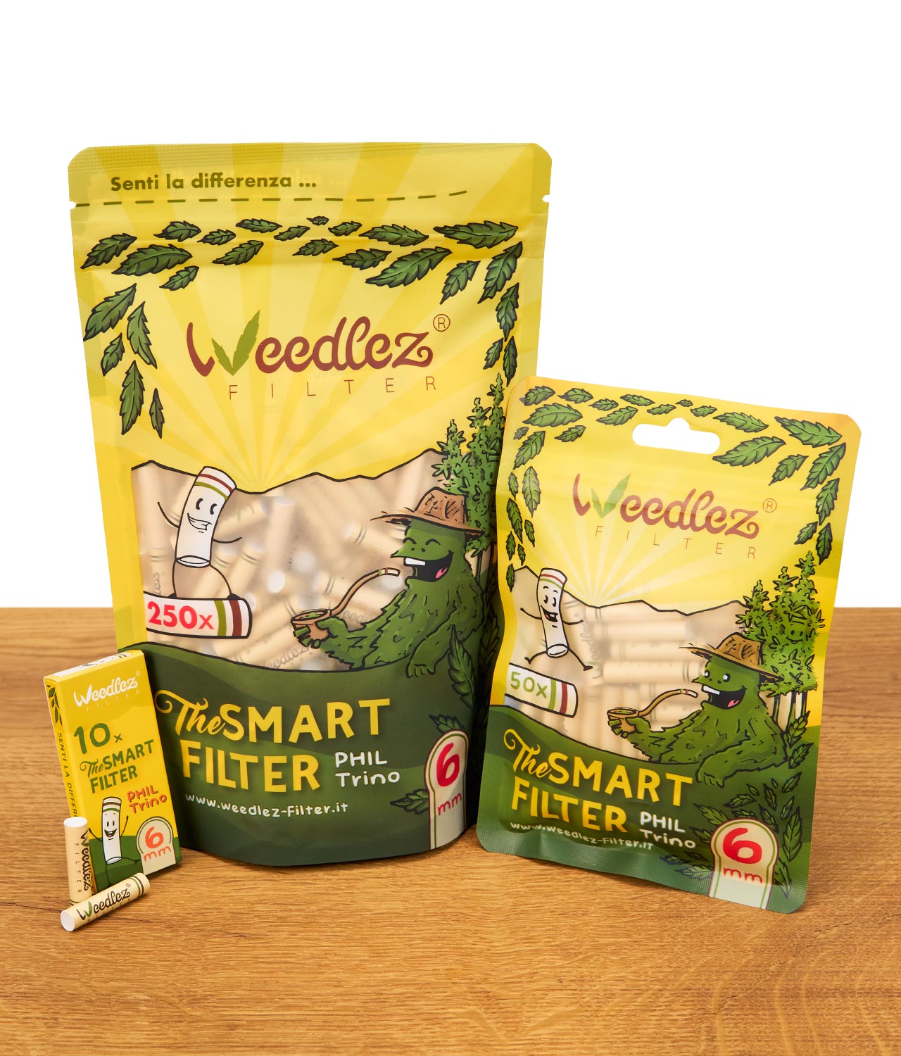 Weedlez ‚Phil Trino‘ 6mm Aktivkohlefilter (50er)