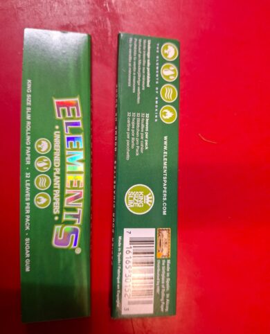Elements Unrefined Plant Papers Green King Size Slim