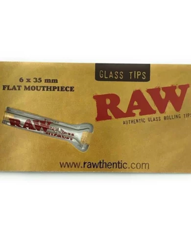 RAW Glass Tips 6x35mm Flat Mouthpiece